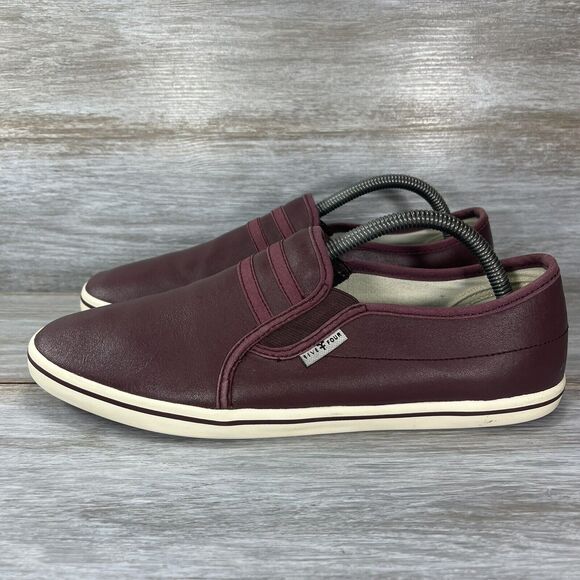 Five Four Los Angeles Men's Red Slip On Sneakers Size 9.5 - Picture 1 of 10